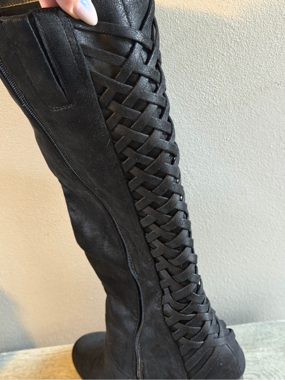 Fergalicious Black and Taupe Heeled Knee-High Boots 2 PAIRS Size 9 - Picture 7 of 14